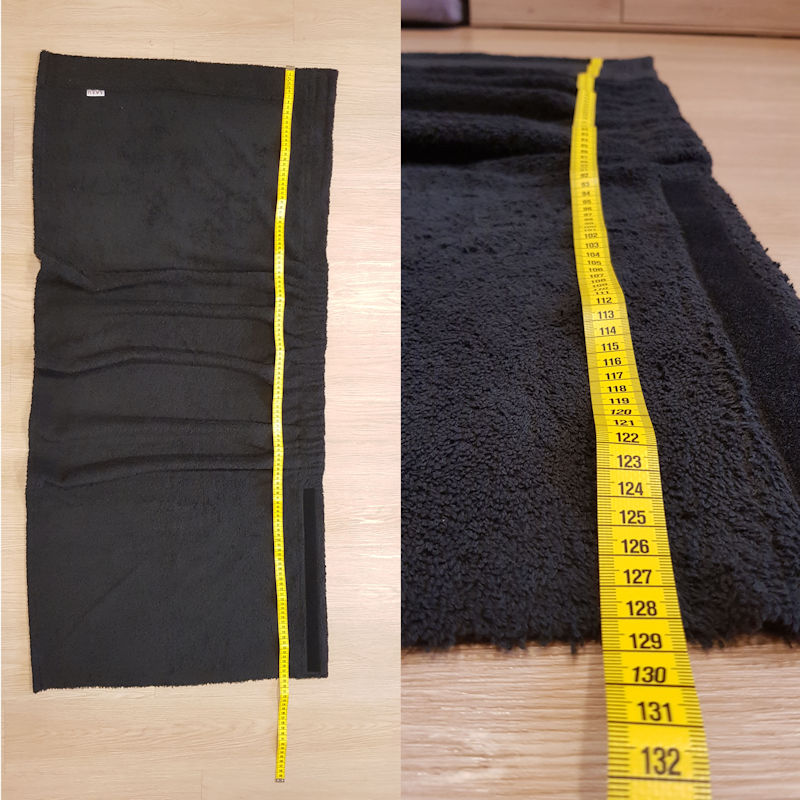 Velikost pánského kiltu do sauny