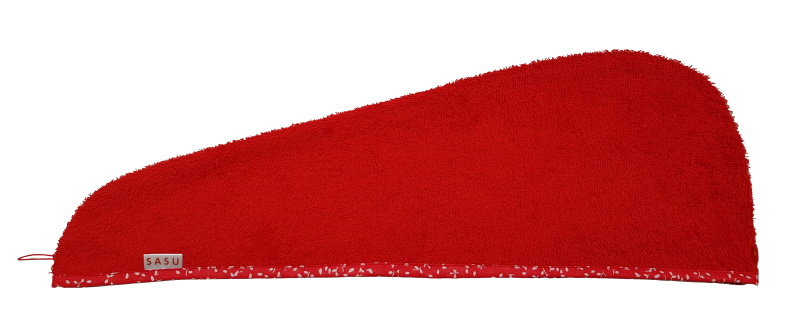 Turban na sušení vlasů červený