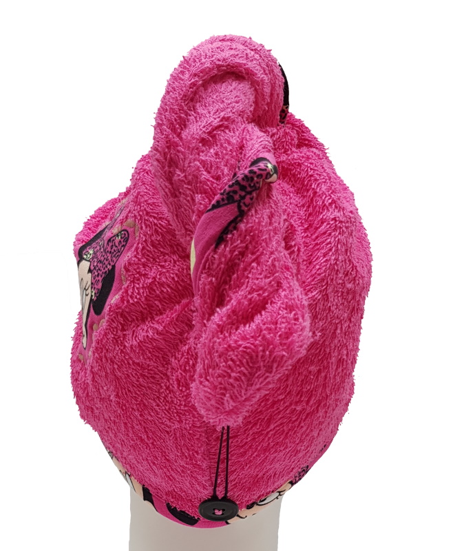 Turban na sušení cyklamenový s Minnie