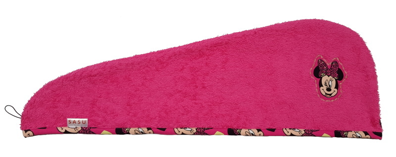 Turban na sušení cyklamenový s Minnie