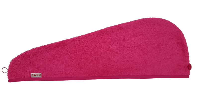 Turban na sušení vlasů cyklamenový
