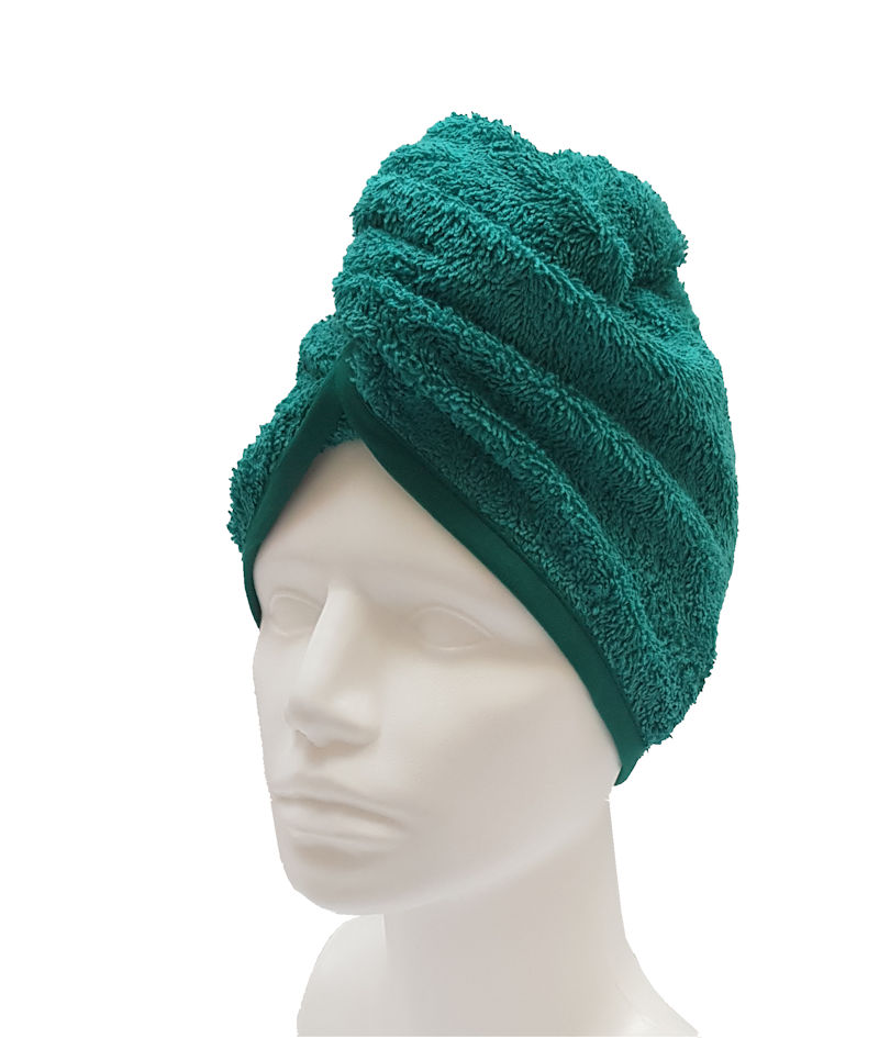 Turban na sušení vlasů petrolejový 