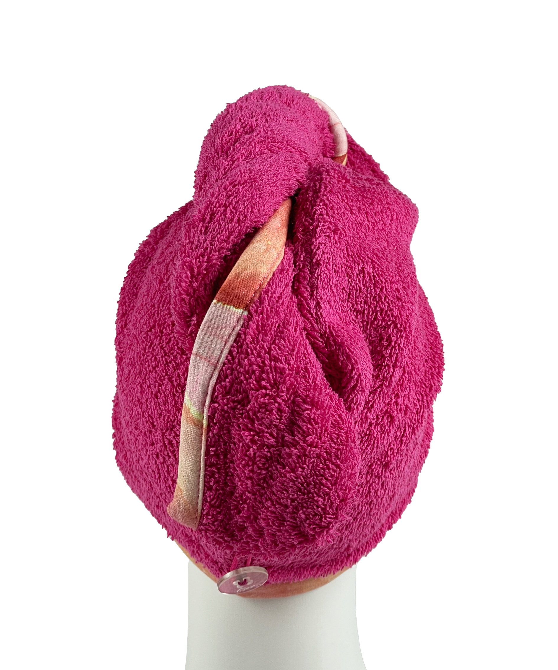 Turban na sušení vlasů cyklámenový - split color