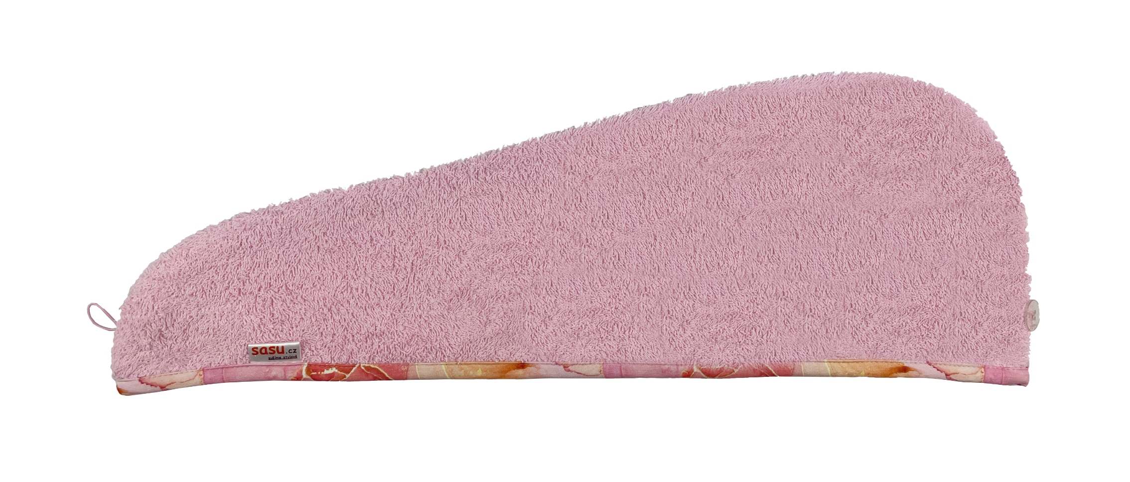 Turban na sušení vlasů růžový - split color