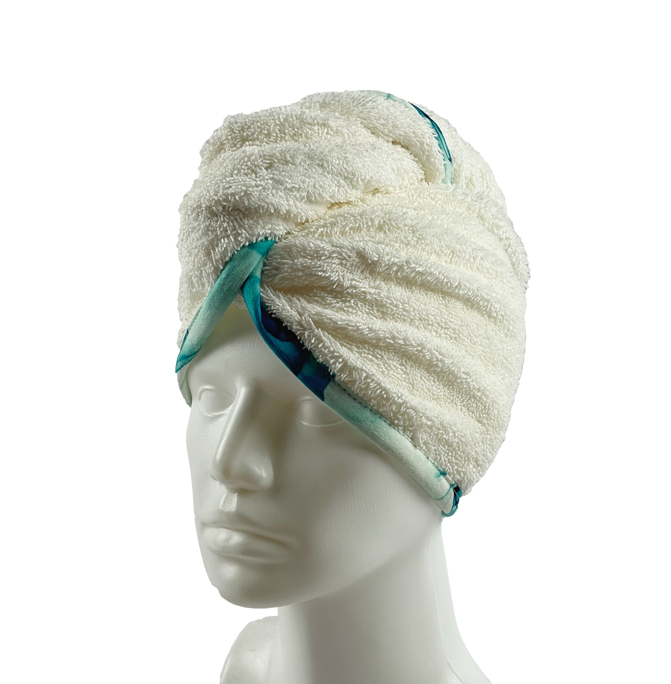 Turban na sušení vlasů krémový - split color