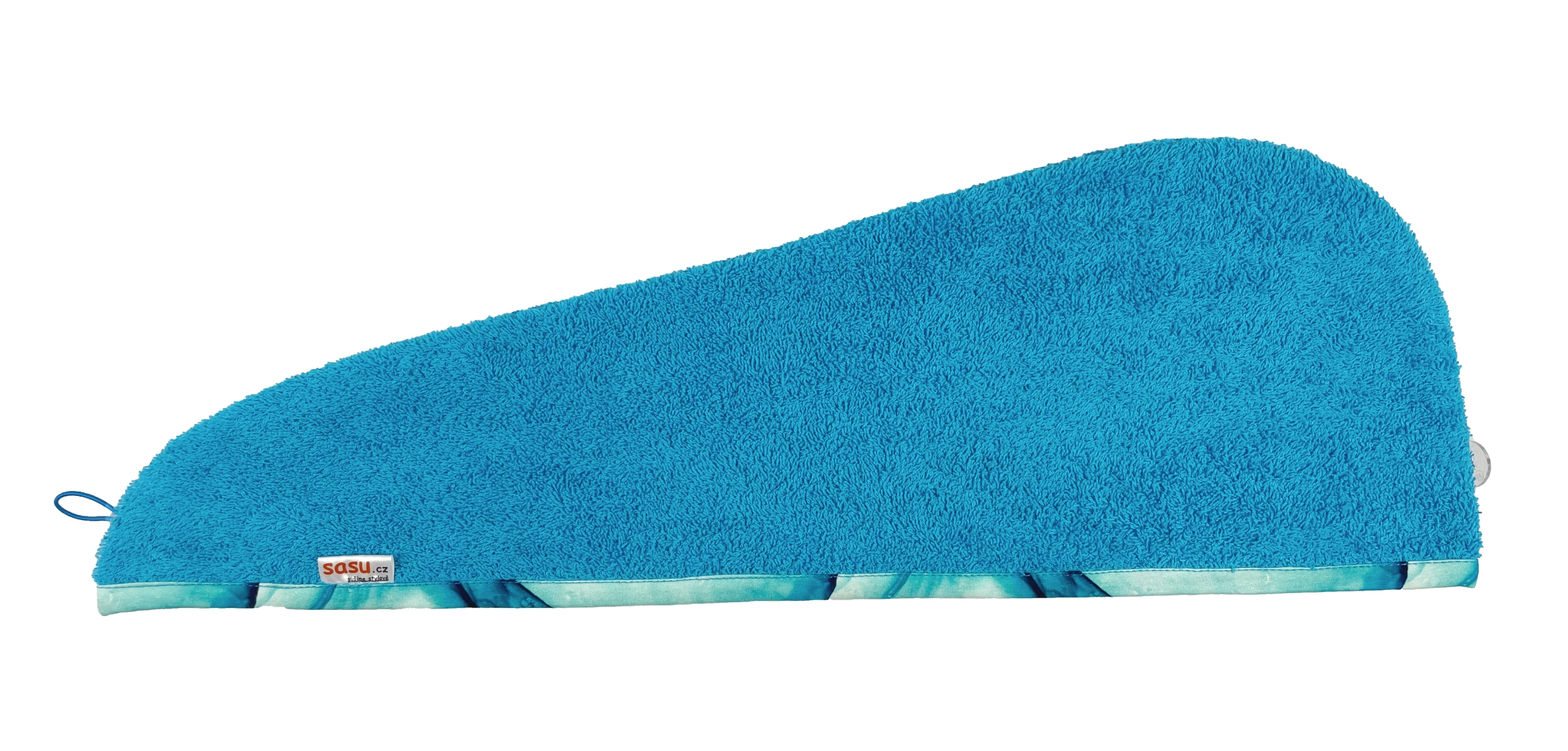 Turban na sušení vlasů tyrkysový - split color