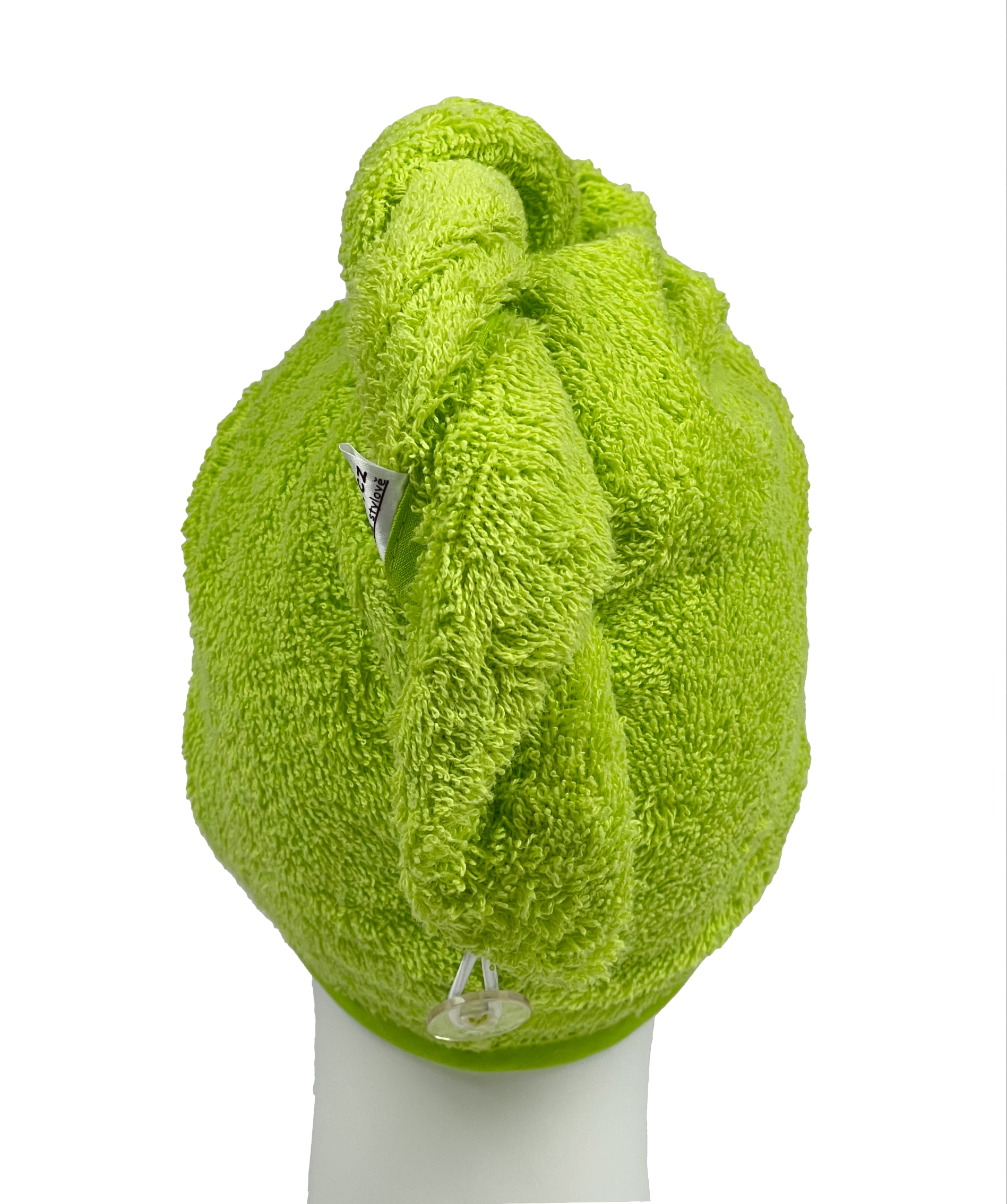 Turban na sušení vlasů neonově zelený