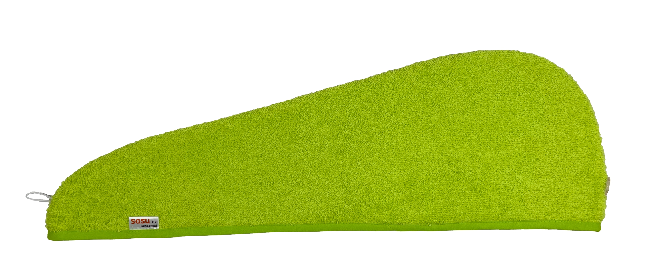 Turban na sušení vlasů neonově zelený