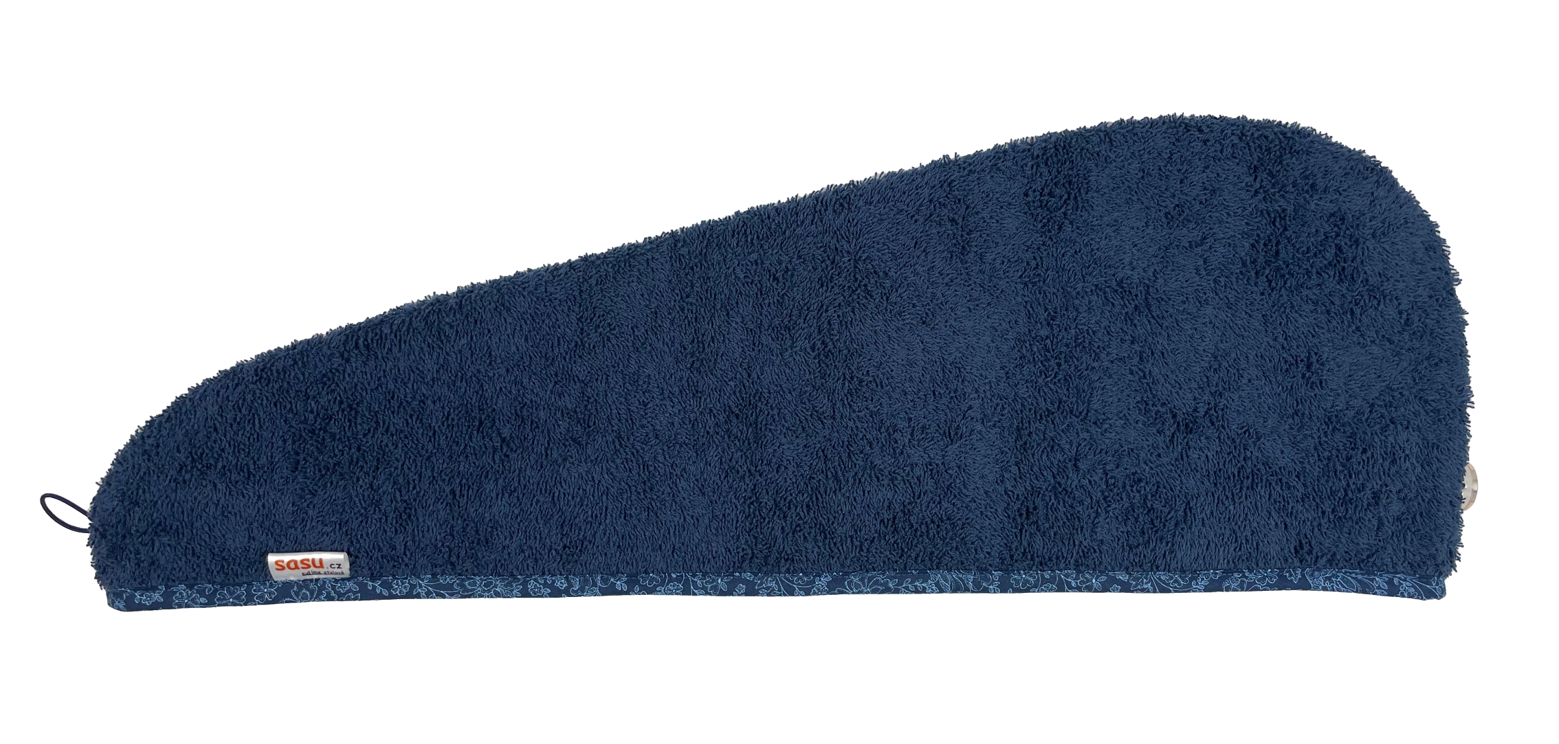 Turban na sušení vlasů tmavě modrý