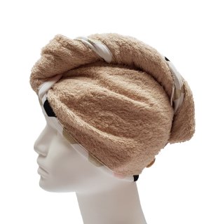 Turban na sušení vlasů béžový LUX