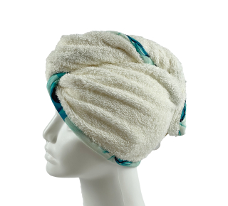 Turban na sušení vlasů krémový - split color