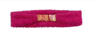 Kosmetická čelenka cyklámenová - gumička split color